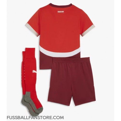 Schweiz Replik Heimtrikot Kinder EM 2024 Kurzarm (+ Kurze Hosen)